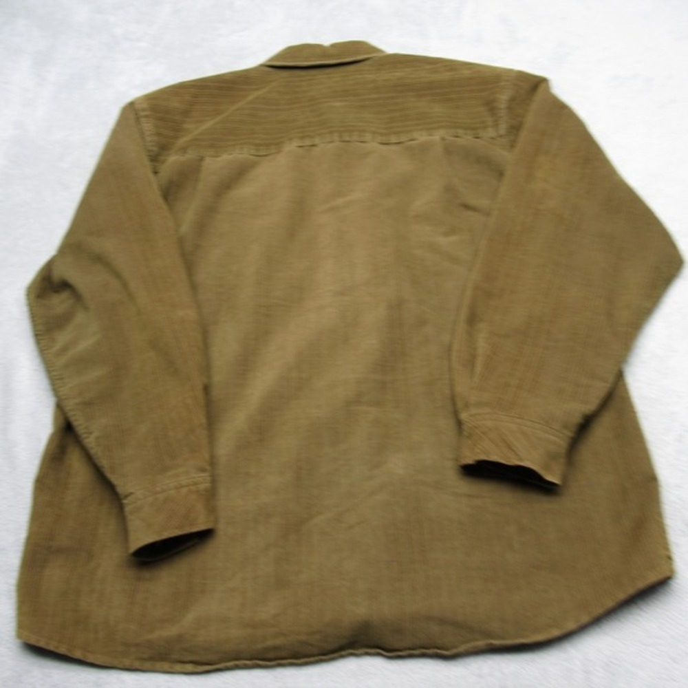 REI Corduroy Shirt Mens Large Green Pocket Button Up Long Sleeve‎ Midweight - Picture 4 of 15